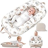 Preciozonal Baby Lounger-Infant Lounger for Newborn 0-24 Months, Portable Baby Nest for Home and Travel, 3 in 1 Newborn Lounger with Pure Cotton Cover, Breathable & Soft Infant Nest for Boys & Girls