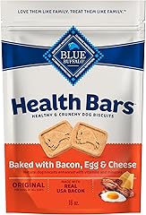 Blue Buffalo Health Bars Crunchy Dog Biscuits, Oven-Baked with Natural Ingredients, Bacon, Egg & Cheese, 16-oz Bag