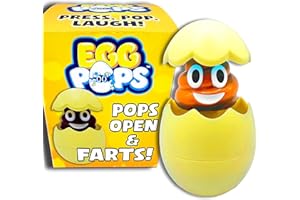 KAMHI WORLD Easter Gifts Egg Pops - Ideal Easter Basket Stuffers for Teens, Pop & Play, Boys Easter Basket Stuffers, Unique Easter Gifts for Boys & Girls, Fun Easter Gifts for Teens, Gag Gift for Easter, Yellow
