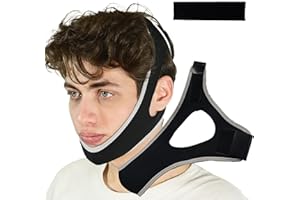 INCANDESCO Anti Snoring Chin Strap, Chin Strap for Sleeping, Premium Airflow Jaw Strap, Stop Snoring Chin Strap, Snoring Solution for Men and Women, Breathable Chin Strap (Greyy)
