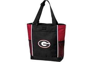 BROAD BAY University of Georgia Tote Bag UGA Bulldogs Zippered Travel Tote Official Bag for Tailgating, Beach, Pool, or Shopping
