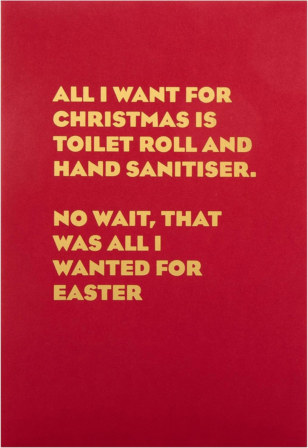 Hallmark Funny Christmas Card from Toilet Roll and Hand Sanitiser, red and green, 17.3cm x 11.9cm - Image 3