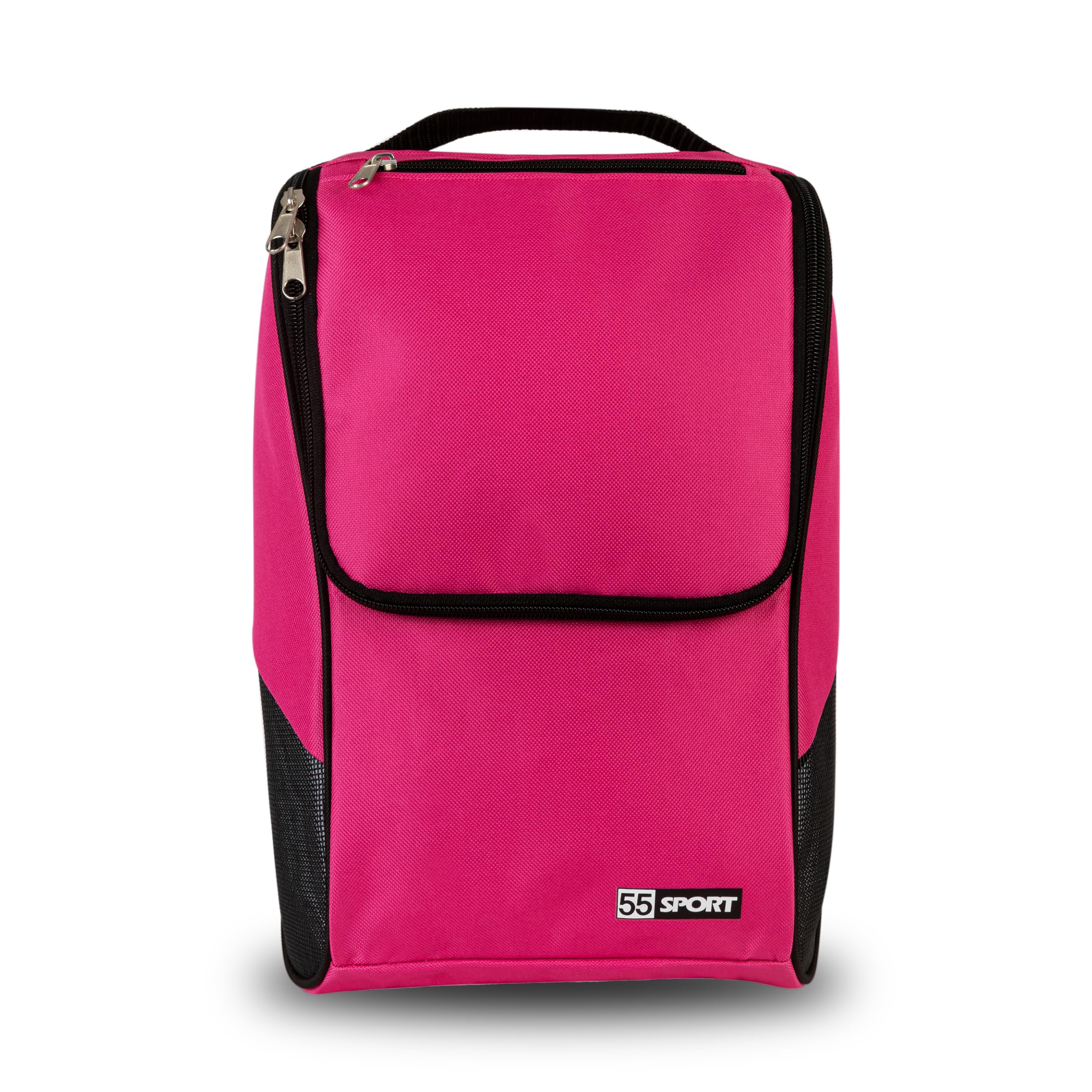 55 Sport Pro Ventilated Football Boot and Shoe Bag with Zipped Pocket - Pink
