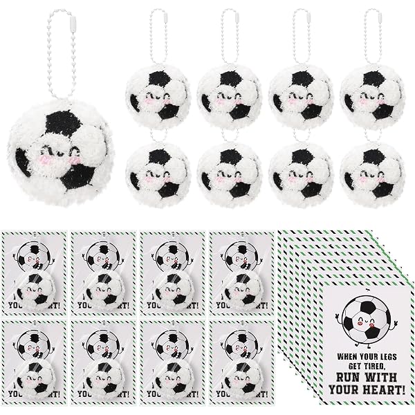 Lot De 2 Mini Porte-Clés Ballon De Foot - Antistress En Plastique - Anneau Métal - Cadeau Fan De Football
