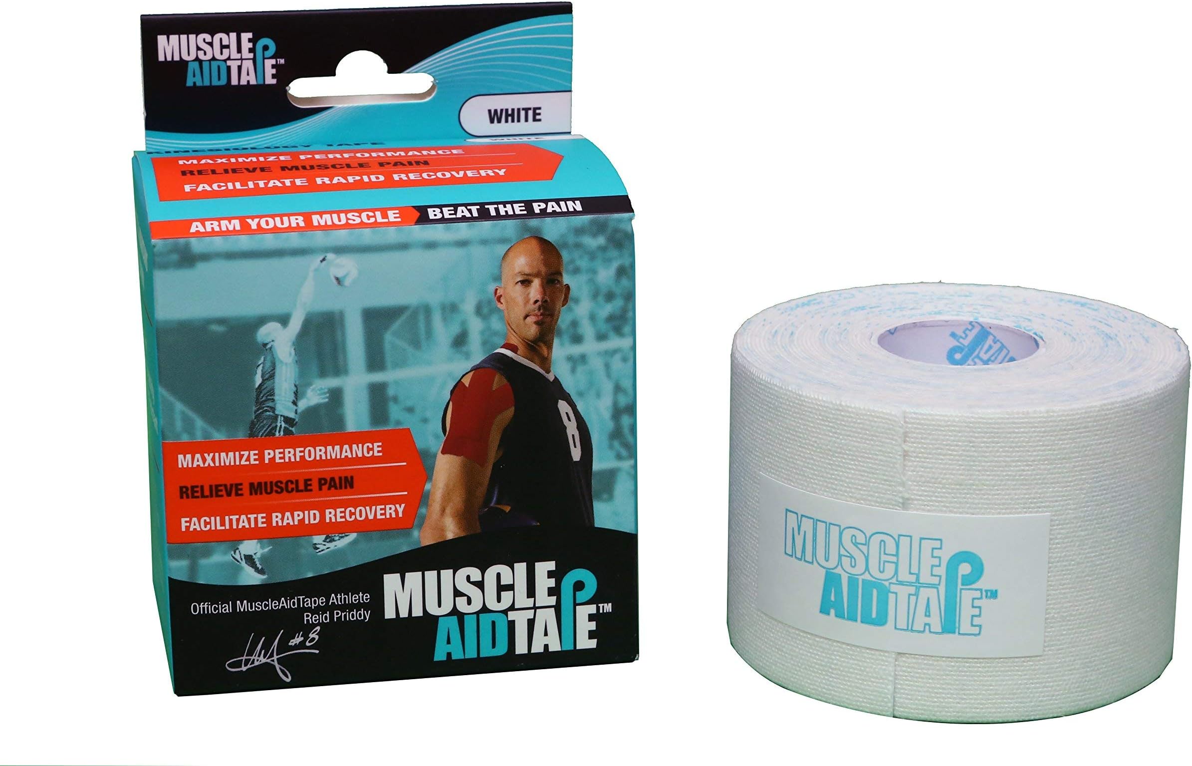 MuscleAidTape Kinesiology Tape (White)