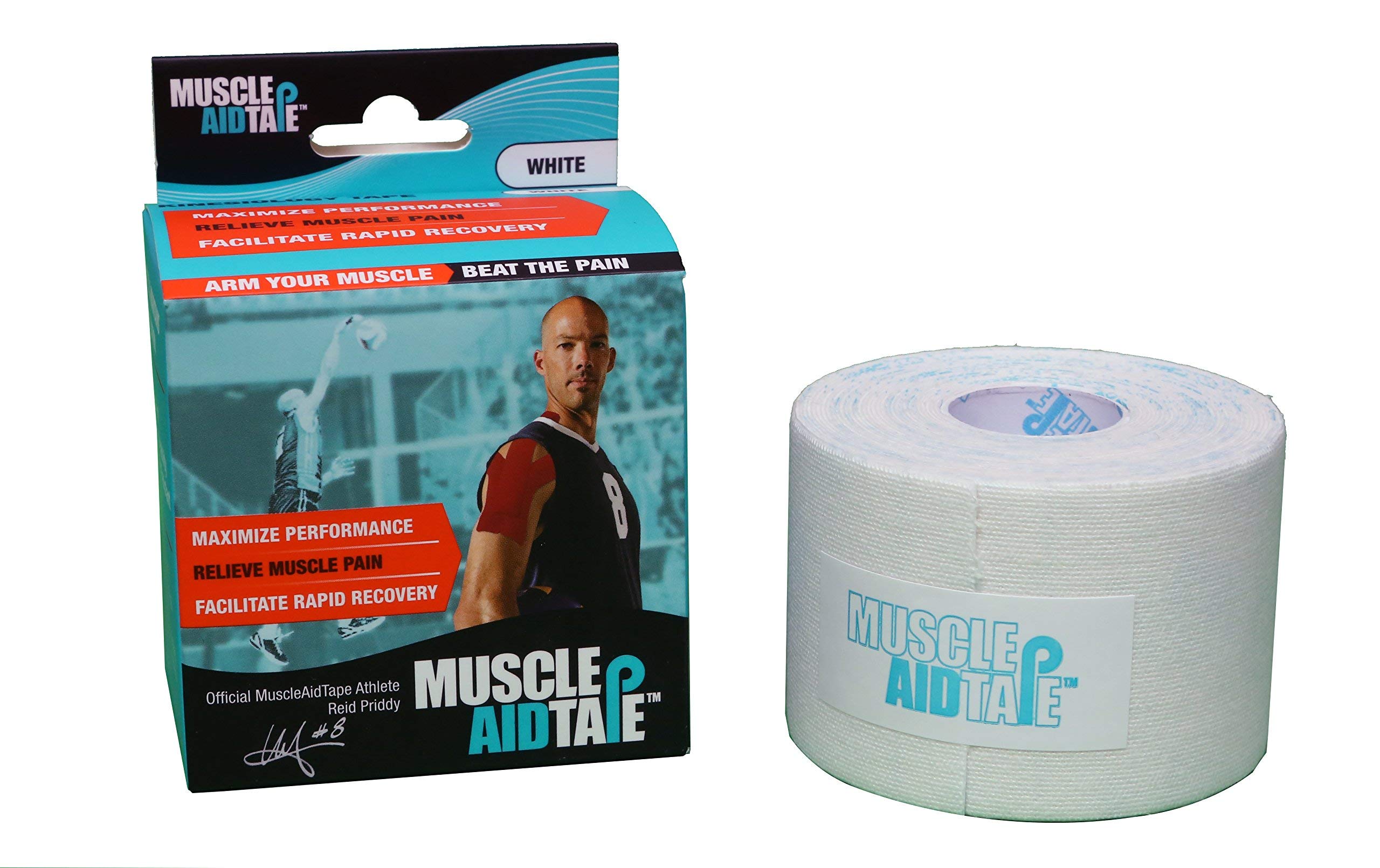 MUSCLEAIDTAPE Kinesiology 2 Inch Support Tape - SS18 - White