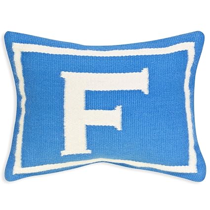 Amazon Com Jonathan Adler Letter Baby Pillow Blue Monogrammed F