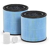 2-Pack AP0601 True HEPA Replacement Filter, Compatible with AP0601/AP0601-RF Air Pu-rifier, with H13 True HEPA Filter and High-Efficiency Activated Carbon 4-IN-1 Filtration, 2 Packs