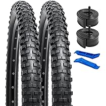 2 Pack 26 X 1.95 Bike Tires - Mountain Bike Replacement Tires With Tire Levers For Easy Installation