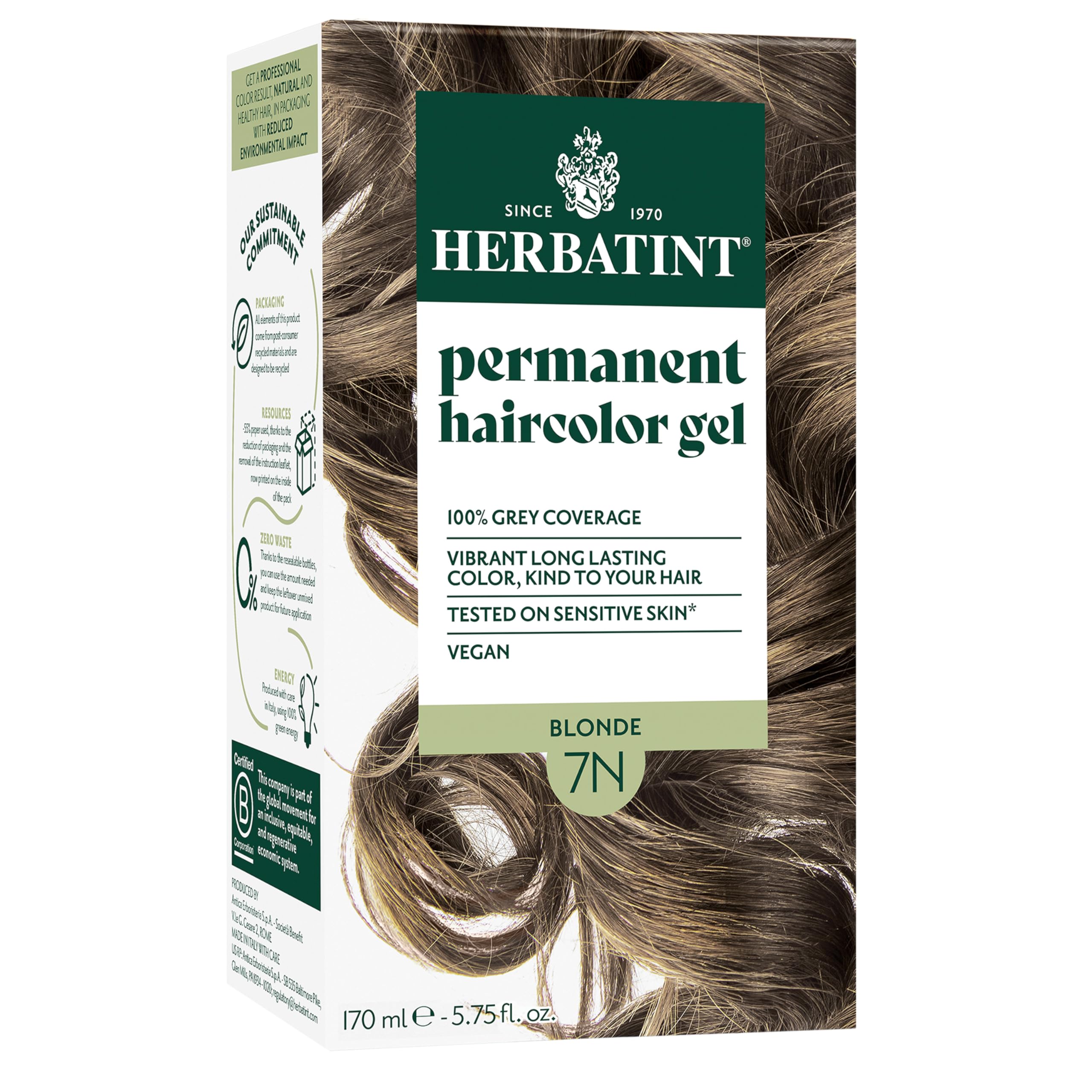 Herbatint Hair Color, 7N Blonde, 4.56 Fluid Ounce