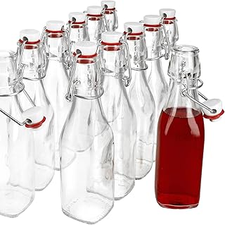 Glasflasche Bügelverschlussflasche 0,25 Liter 12er Set von Bormioli Serie Swing
