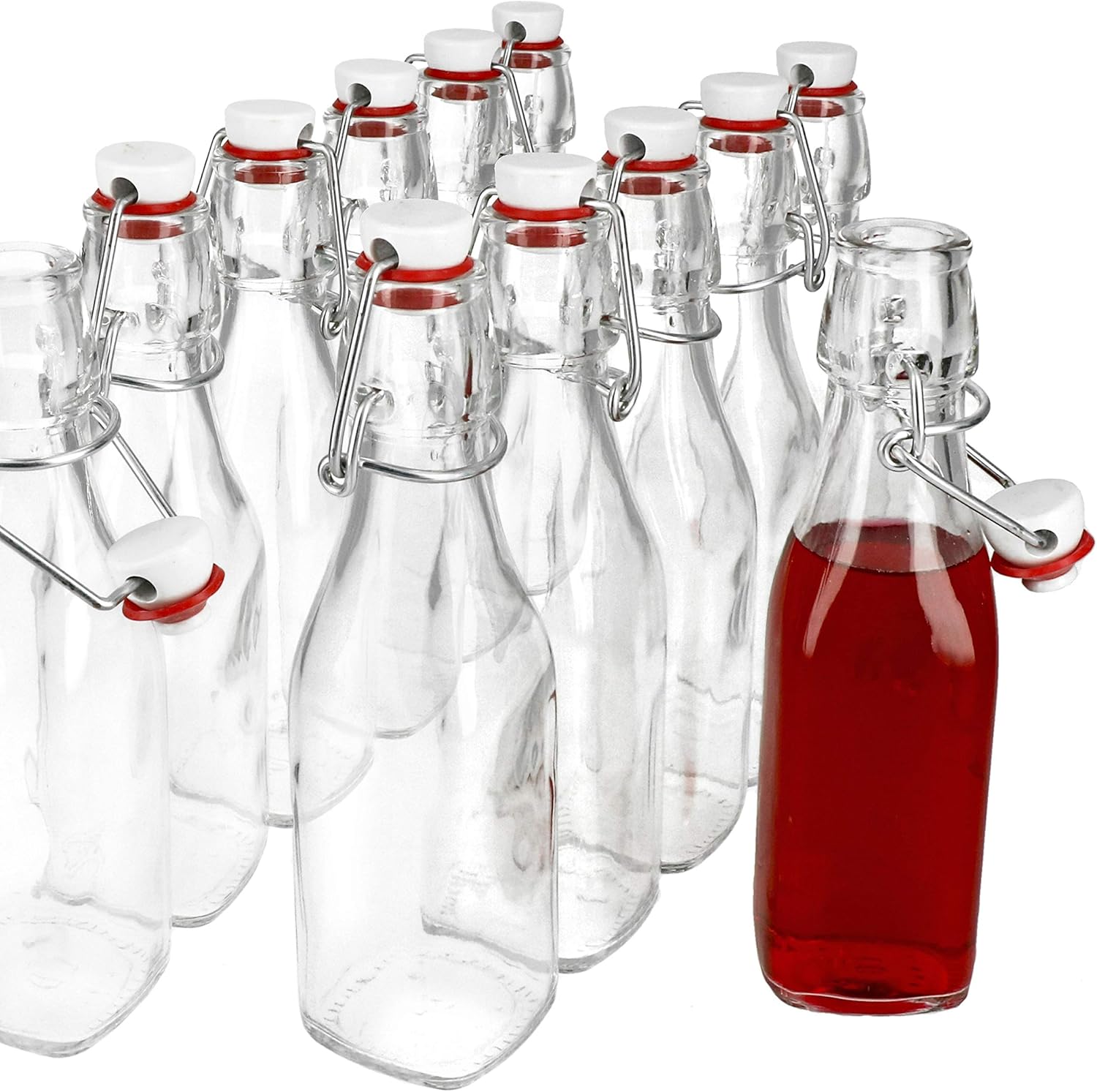 Glasflasche Bügelverschlussflasche 0,25 Liter 12er Set von Bormioli Serie Swing