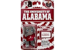 BOBBI-TOADS Bobbi-Dobbiez Attachable Plushie University of Alabama Big Al Mascot – Attaches to Backpacks, Bags, Shoes, Water Bottles, and More