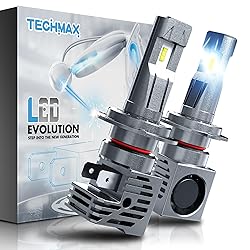 TECHMAX H7 Bulb, Small Design 6500K White Light