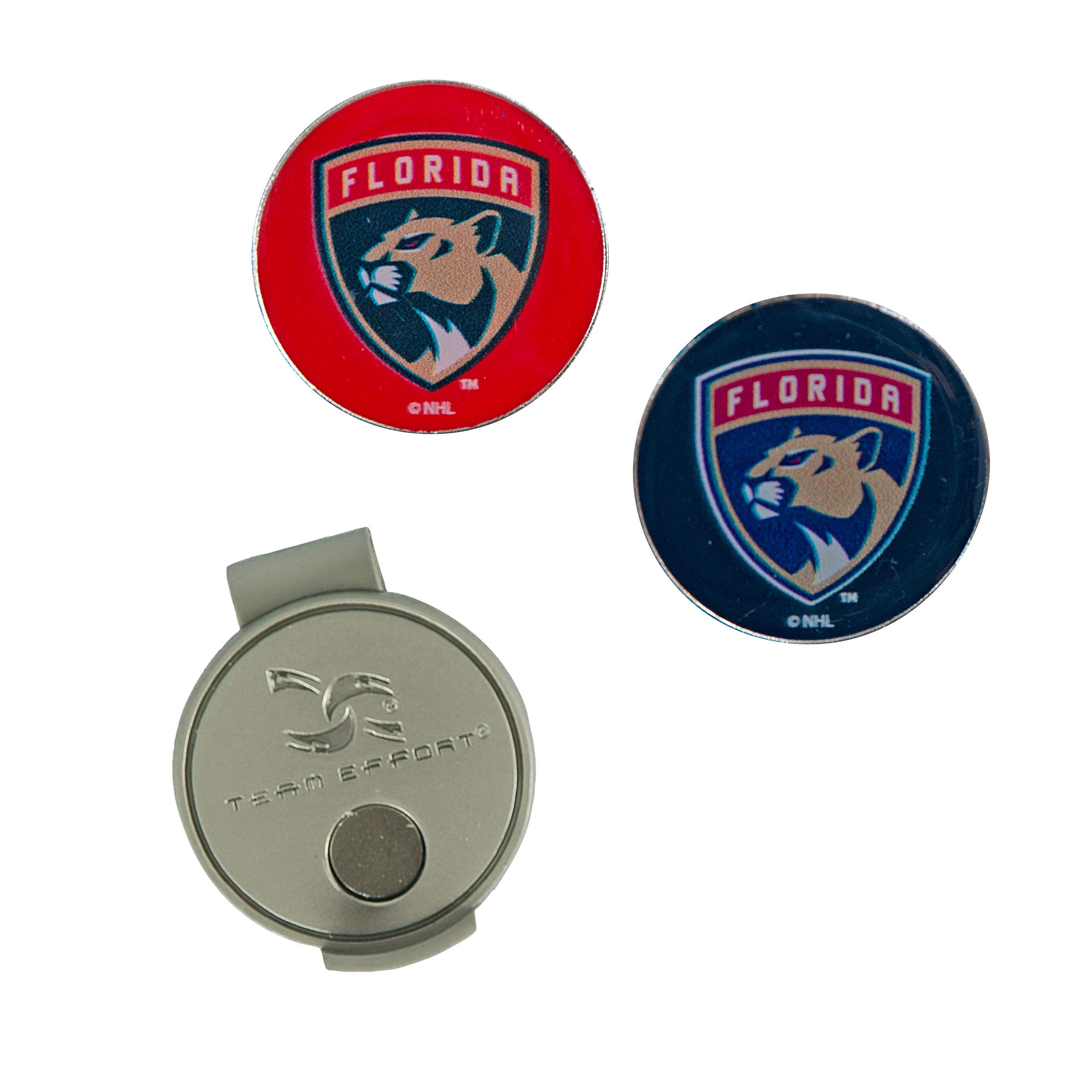 Team Effort NHL Florida Panthers Hat Clip & 2 Ball Markersflorida Panthers Hat Clip & 2 Ball Markers, Multicolor, NA