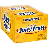 JUICY FRUIT Original Bubble Gum Chewing 15 Pieces 10 Pack of Gum | Long-lasting flavor, bubble gum for travel essentials, 15 pieces, 10 pack, portable gum pack for office, car, purse