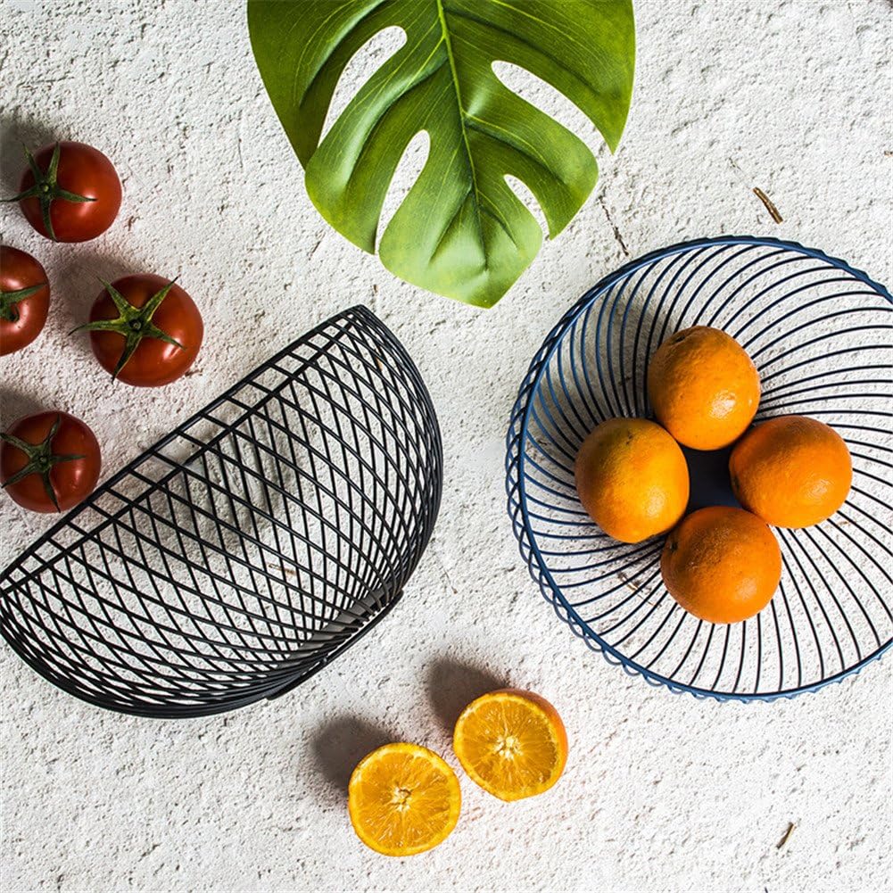 azul Frutero decorativo para mesa metal, 26 x 14 cm Hogar y cocina