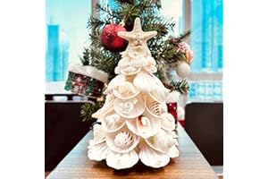 OOOFAYE Sea Shells Handmade Crafts Tabletop Shells Tree for Christmas & Beach Decoration, Party Birthday Gift, Home Decor, Collectible Figurines