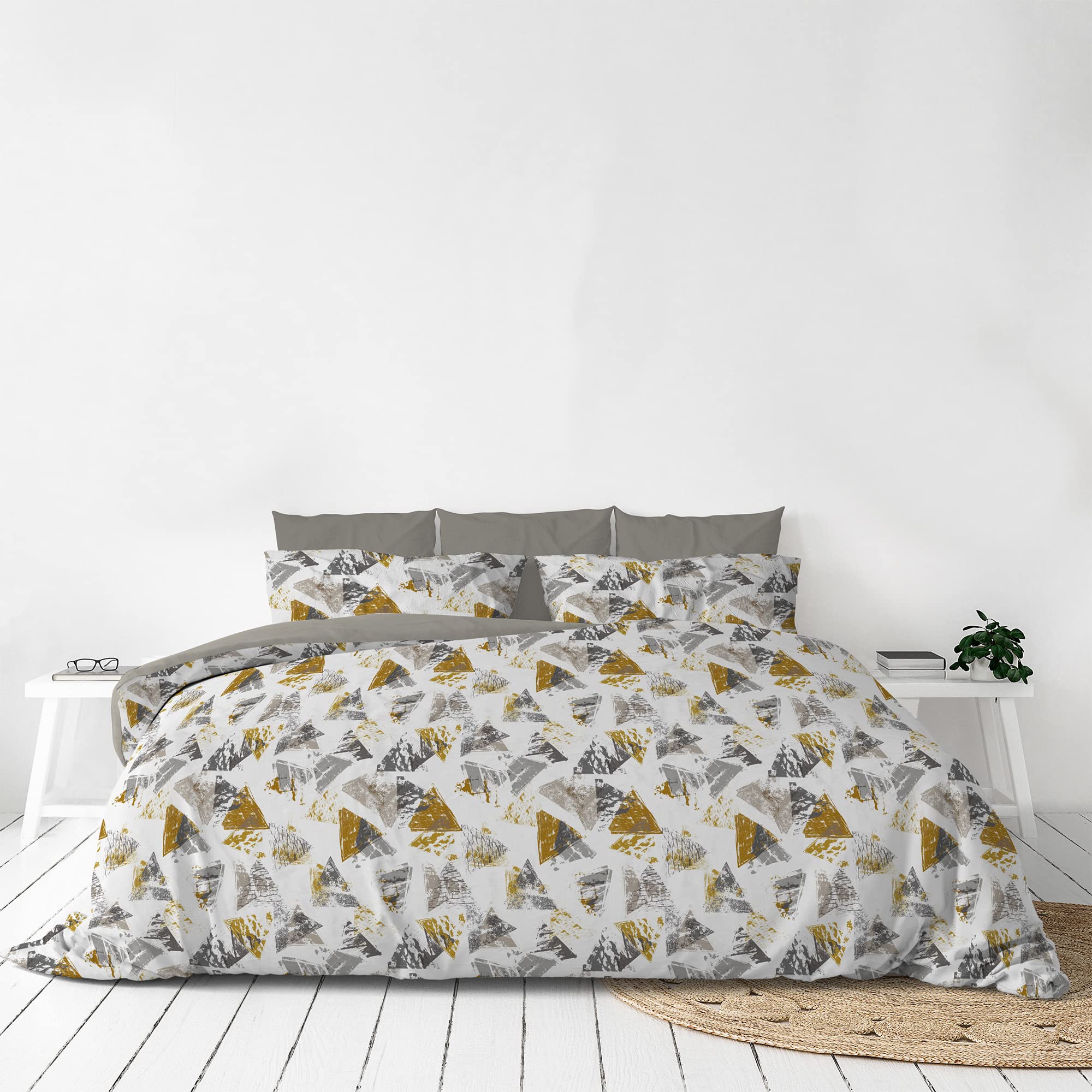 Italian Bed Linen MB Home Italy “Fashion” Duvet Cover Set, Urban Giallo, Double