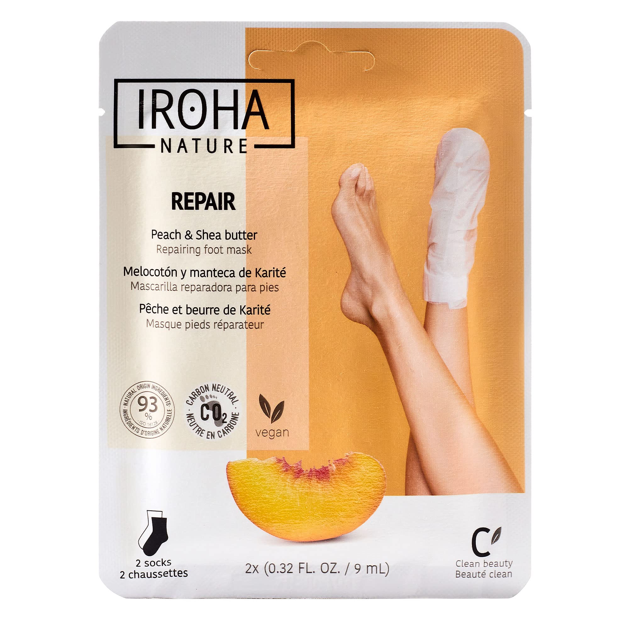 Iroha Intensive Treatment Foot Socks Peach Repairing