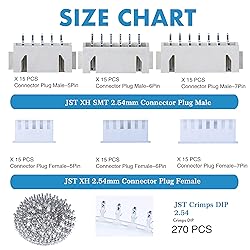 CQRobot JST XH SMT 2.54 mm Pitch 5-Pin/6-Pin/7-Pin