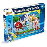 Ravensburger Sonic the Hedgehog 100 Piece Jigsaw Puzzle | Age 6+, Premium Quality XXL Pieces for Easy Assembly, Exciting Image of Sonic &amp; Friends, Screen-Free Fun Makes Ideal Gift