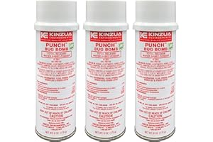 Kinzua Environmental Punch Bug Bomb, Insect Fogger Kills All Mosquito, Cockroach, Flea, Ant, Spider & More, Insect Foggers for Indoor & Outdoor Use, Non-Staining, Water-Base Formula, 6 oz, Pack of 3