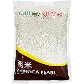 Sago Tapioca Pearls from Cassava | Best for Bubble Boba Milk Tea, Non-GMO Certified, Gluten-Free, Desserts Sago Ball, Soup, or Sauce Thickening | 12 Oz Pack