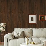 Abyssaly Wood Effect Vinyl Wrap 40x300cm Self Adhesive Dark Brown Oak view 8