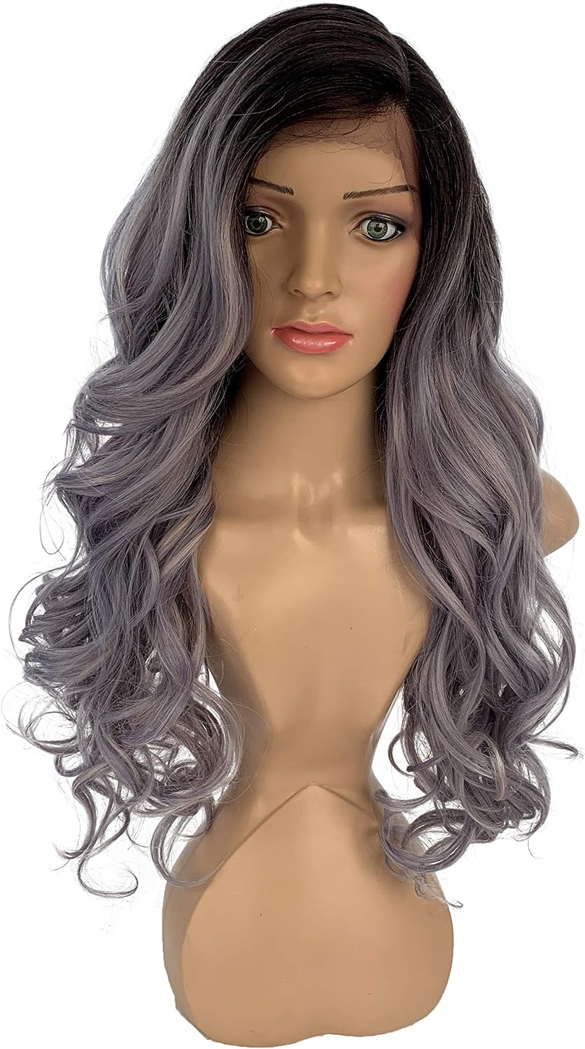 SLEEK Synthetic Lace Front Wig 22’’ Side-Part Curly Wave Synthetic Lace Wig with Baby Hair LILAC Wigs SPOTLIGHT 101 ADRIANA LACE WIG for Women Heat Resistant Fiber 245g-TT6/LILAC - Image 4
