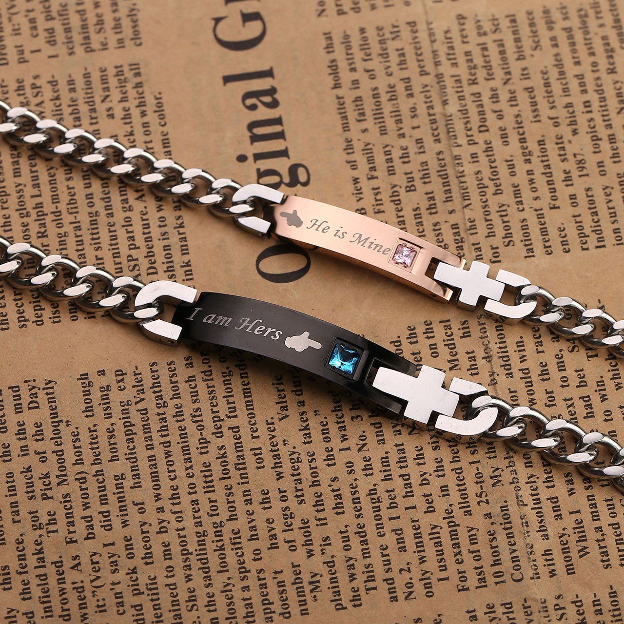 Zysta Bracelet Couple Acier Inoxydable \