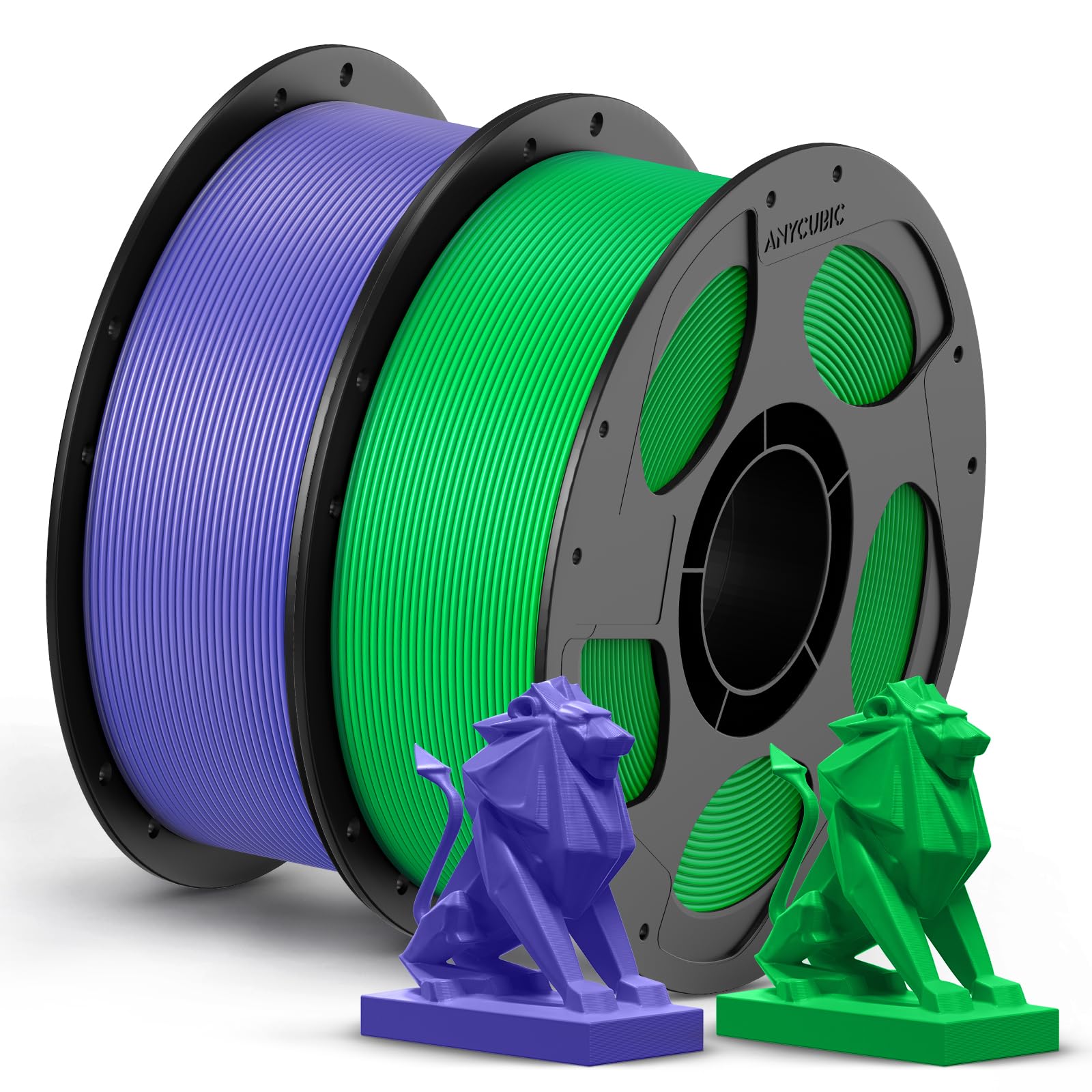 Photo 1 of ** GREEN ONLY**
ANYCUBIC PETG Filament 1.75mm Bundle, 3D Printer Filament, Dimensional Accuracy +/- 0.02mm, Exceptional Toughness, 1KG Reusable Spool, 2KG Green+Purple
