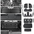 JOULARISE Floor Mats Cargo Mat Set for 2024 2025 GMC Acadia 7 Seats Bench Seat Car Accessories, All-Weather TPE Trunk Mat Cargo Liner Seat Back Covers Door Sill Guards