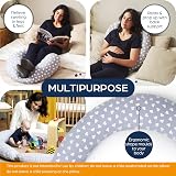 Niimo XXL+ Pregnancy Pillow & Nursing Pillow Grey Hearts 200x70 cm view 4