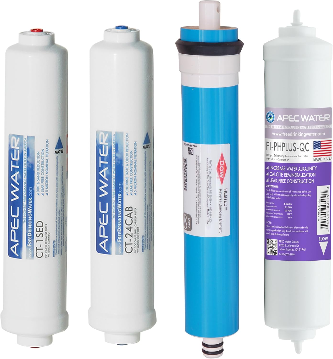 APEC FILTER-MAXCTOP-PH US MADE 90 GPD Complete Replacement Filter Set for ULTIMATE Series Countertop Alkaline Reverse Osmosis Water Filter System: Home Improvement