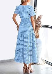 PRETTYGARDEN Womens 2025 Summer Maxi Dress Short