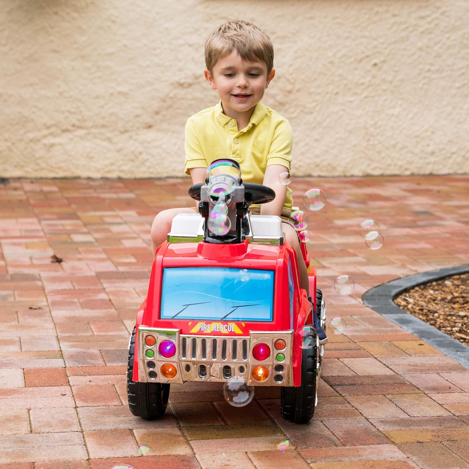 bubble fire rescue electric ride on