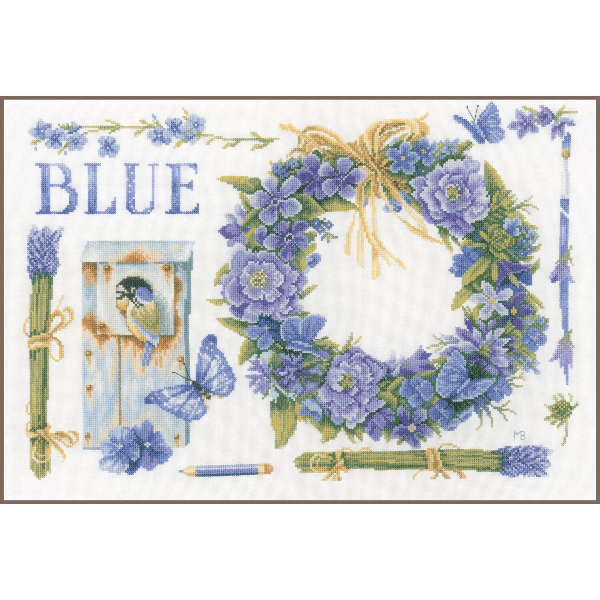 Lanarte Lavender Wreath CNTD Fabric — image 1