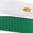 Thenshop 8 Pcs Silicone Dehydrator Sheets Trays with Edge and 10 Pcs Mesh Dehydrator Mats Non Stick Reusable Fruit Leather Trays Accessories for Liquid Making Food Fruit Meat Egg Vegetables(Green)