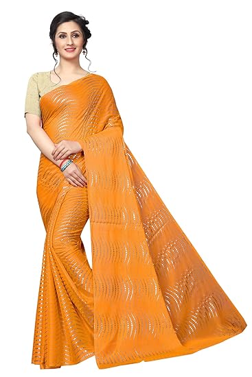 Winza Designer Womens Rangoli Silk Saree With Blouse (FOIL BINDI)