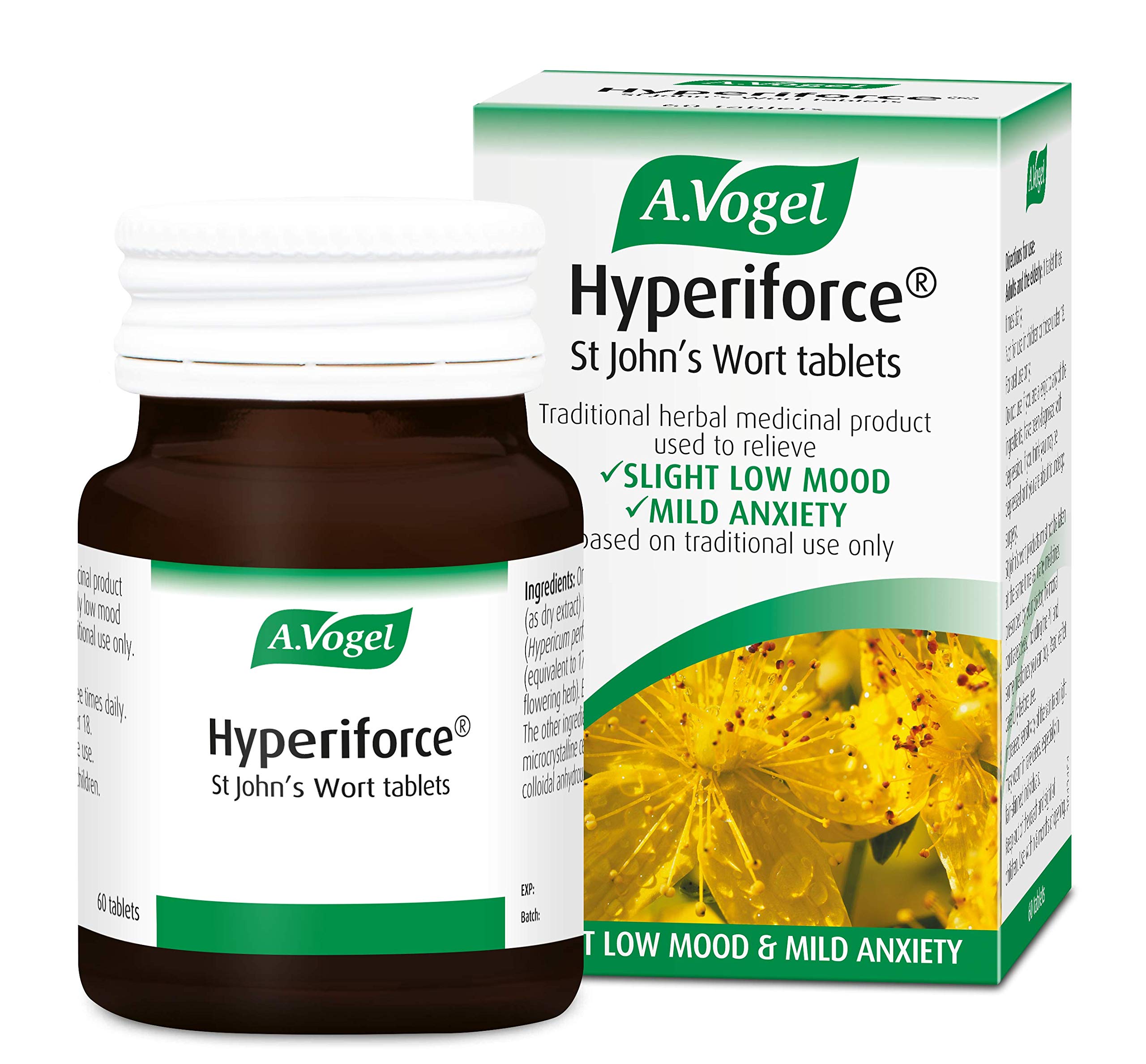 A.Vogel Hyperiforce St John's Wort Tablets | Relieves Symptoms of Slightly Low Mood and Mild Anxiety | 120 Tablets