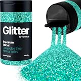Hemway Holographic Turquoise Blue Glitter Shaker 130g Ultrafine 1/128" Flake