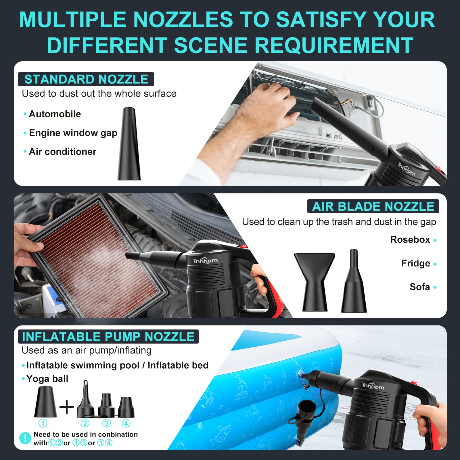 Mua innhom 600W Electric Air Duster for Computers Air Duster for ...
