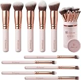 Lamora Kabuki Makeup Brush Set 10 Pc Synthetic Premium Brushes
