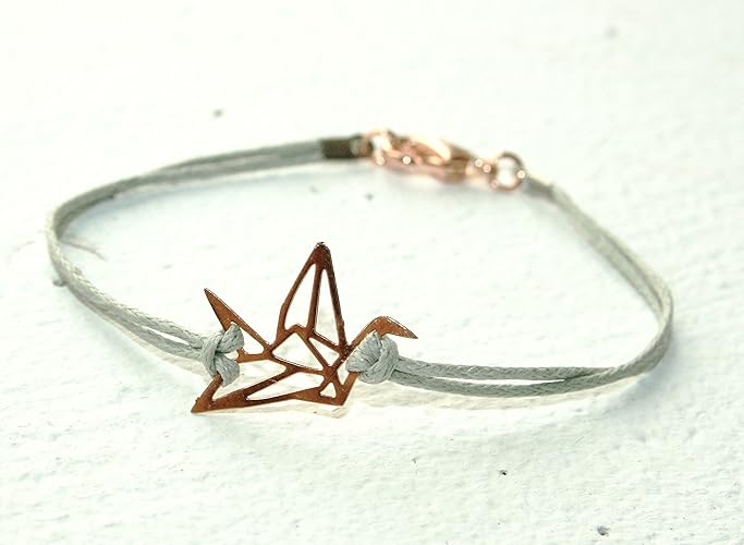 Zartes Handmade Glücksbringer Origami Kranich Lasercut