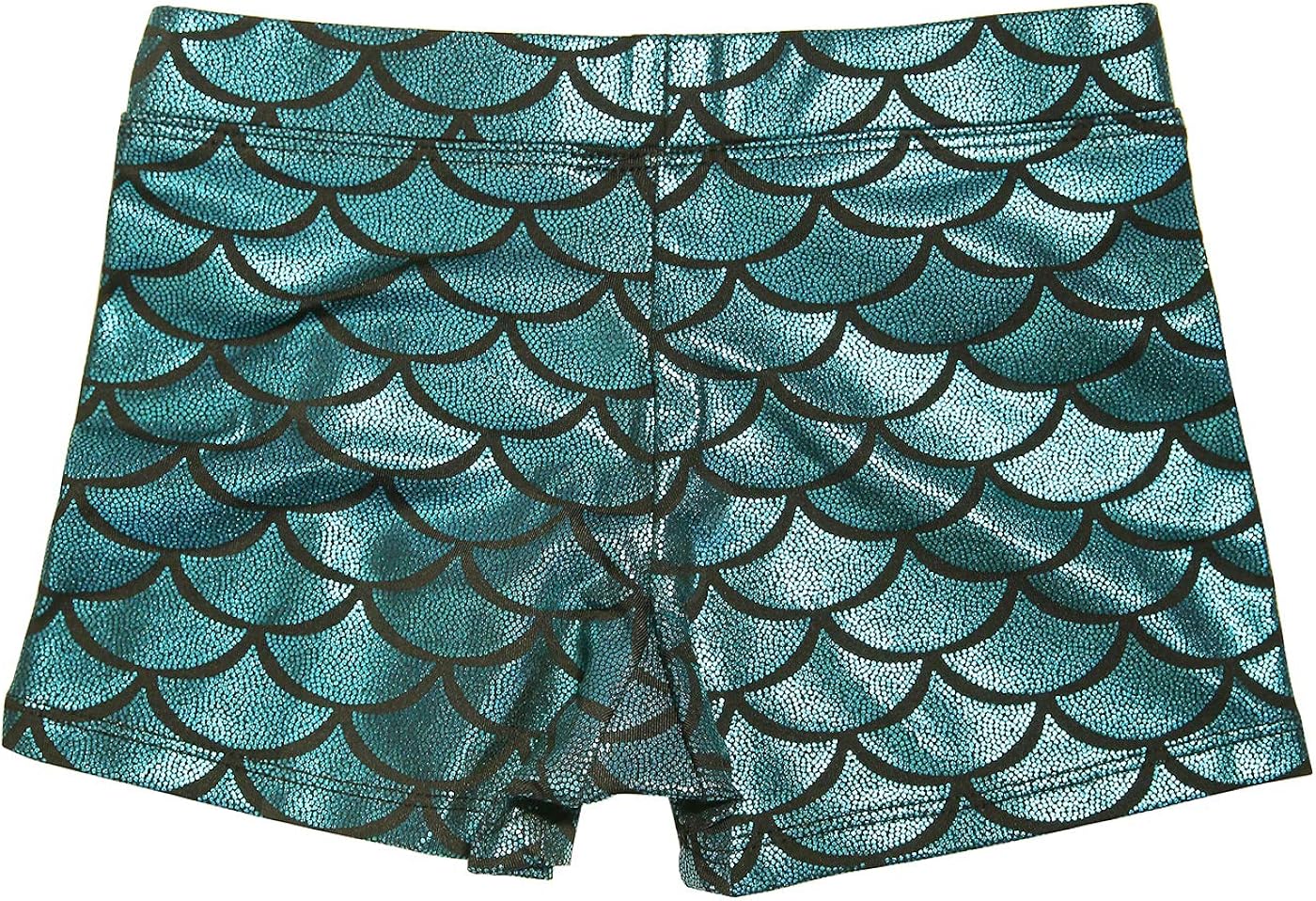 HDE Gymnastics Shorts for Girls - Mermaid Dance Shorts Fish Scale Shorts: Clothing