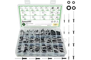 AVRESTYPT 900 Pcs Black Pop Rivets Assortment Kit with Washers, SAE Aluminum Blind Rivets, 14 Sizes Metal Pop Rivet Assortment for Metal Furniture, Automotive(3/32" 1/8" 5/32" 3/16" 1/4")