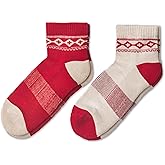NORDIC Socks 2 Pairs, Low Cut Lightweight Merino Wool Walking Socks, Outdoor Anti-Blister Performance Socks