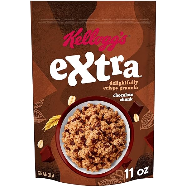 KELLOGG’S EXTRA GRANOLA, WHOLE GRAIN, ON-THE-GO SNACKS, CHOCOLATE...