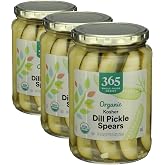 365 by Whole Foods Market, Organic Kosher Dill Pickle Spears, 24 Fl Oz (Pack of 3)